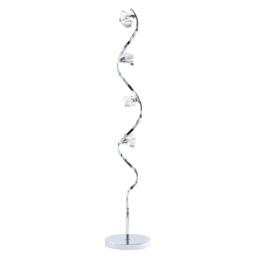 Bella Wavy Floor Lamp, Chrome - thumbnail 7