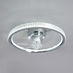 Lyona LED Dimmable Fan Ceiling Light, Chrome - thumbnail 6