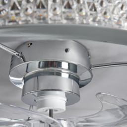 Lyona LED Dimmable Fan Ceiling Light, Chrome - thumbnail 8