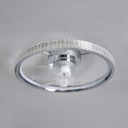 Lyona LED Dimmable Fan Ceiling Light, Chrome - thumbnail 7