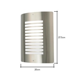 Hale Outdoor Slat Wall Light, Stainless Steel - thumbnail 7