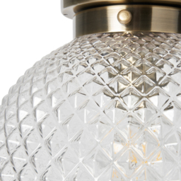 Diana Bathroom Flush Ceiling Light, Antique Brass - thumbnail 8
