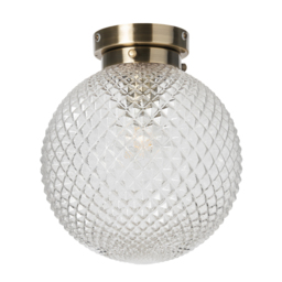 Diana Bathroom Flush Ceiling Light, Antique Brass - thumbnail 7