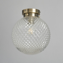 Diana Bathroom Flush Ceiling Light, Antique Brass - thumbnail 5