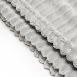 Luxury Ribbon Velvet Throw, Silver - thumbnail 5