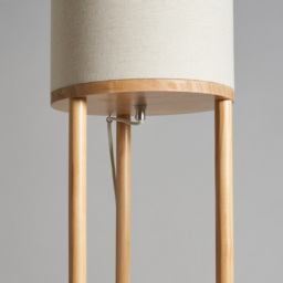 Shelby Floor Lamp with Shelves, Oak - thumbnail 6