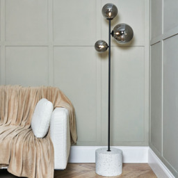 Forella Floor Lamp, Satin Black - thumbnail 4