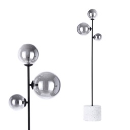 Forella Floor Lamp, Satin Black - thumbnail 1