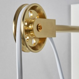 Olson Plug In Wall Light with Pulley Design, White - thumbnail 8