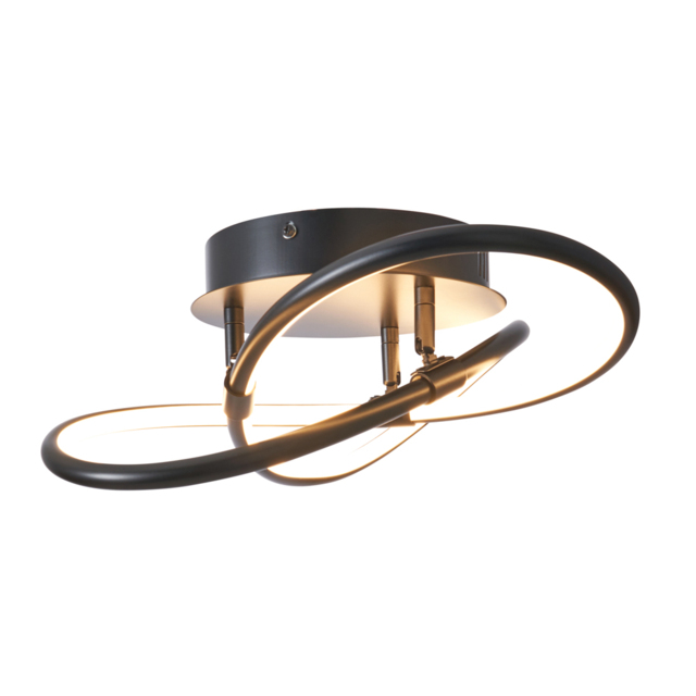 Eero Knotted LED Flush Ceiling Light, Satin Black - image 1