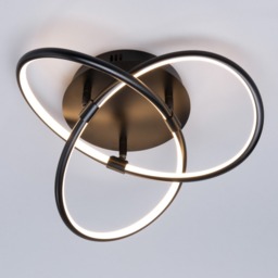 Eero Knotted LED Flush Ceiling Light, Satin Black - thumbnail 4