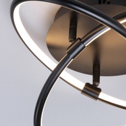 Eero Knotted LED Flush Ceiling Light, Satin Black - thumbnail 6