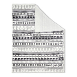 Christmas Fairisle Throw with Sherpa Back, Grey - thumbnail 3