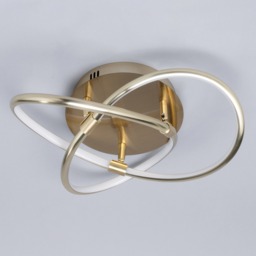 Eero Knotted LED Flush Ceiling Light, Satin Brass - thumbnail 5