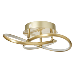 Eero Knotted LED Flush Ceiling Light, Satin Brass - thumbnail 8