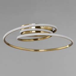 Pei Rings LED Flush Ceiling Light, Satin Brass - thumbnail 5