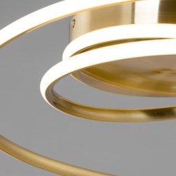 Pei Rings LED Flush Ceiling Light, Satin Brass - thumbnail 6