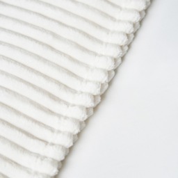 Luxury Ribbon Velvet Throw, Cream - thumbnail 4