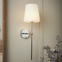 Tamsin Rechargeable Shaded Wall Light, Chrome - thumbnail 3