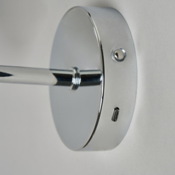 Tamsin Rechargeable Shaded Wall Light, Chrome - thumbnail 6