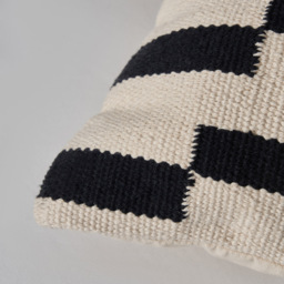Woven Block Cushion, Black - thumbnail 5