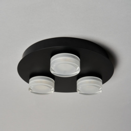 Brooke LED Bathroom Ceiling Spotlight Plate, Matte Black - thumbnail 5
