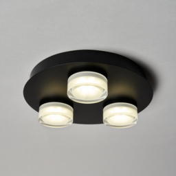 Brooke LED Bathroom Ceiling Spotlight Plate, Matte Black - thumbnail 4