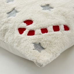Christmas Candy Cane Cushion, Cream - thumbnail 4