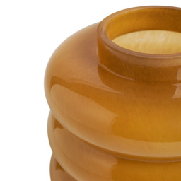 Small Ribbed Glass Vase, Toffee - thumbnail 5