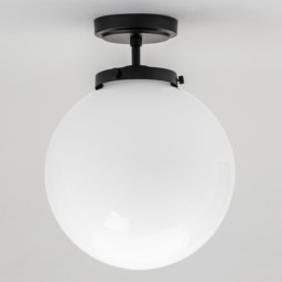 Douro Bathroom Globe Ceiling Light, Matte Black - thumbnail 5