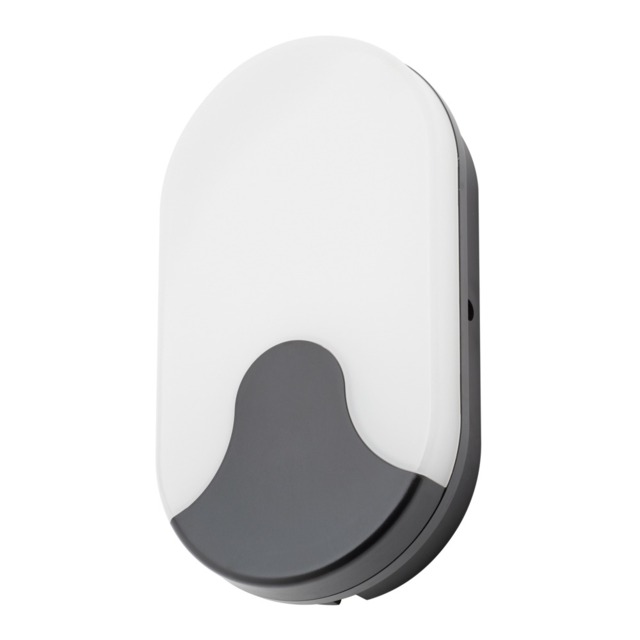 Swona 15 Watt LED Outdoor Oval Bulkhead Light, Black - image 1