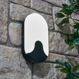 Swona 15 Watt LED Outdoor Oval Bulkhead Light, Black - thumbnail 3