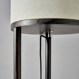 Shelby Floor Lamp with Shelves, Walnut - thumbnail 6