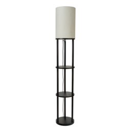 Shelby Floor Lamp with Shelves, Walnut - thumbnail 7