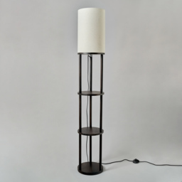 Shelby Floor Lamp with Shelves, Walnut - thumbnail 5