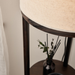 Shelby Floor Lamp with Shelves, Walnut - thumbnail 9