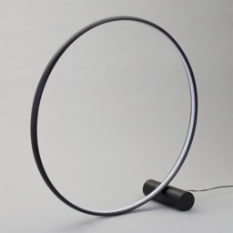 Sola LED Ring Floor Lamp, Matte Black - thumbnail 5