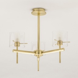 Jean Bathroom Ceiling Light, Satin Brass - thumbnail 5
