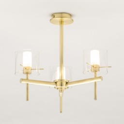 Jean Bathroom Ceiling Light, Satin Brass - thumbnail 4