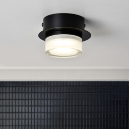 Brooke LED Bathroom Dual Mount Ceiling Light, Matte Black - thumbnail 4