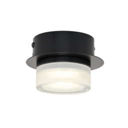 Brooke LED Bathroom Dual Mount Ceiling Light, Matte Black - thumbnail 1