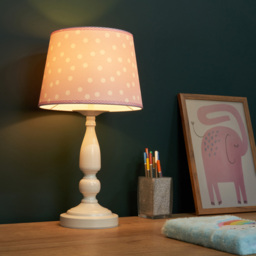 Glow Polka Dot Table Lamp, White - thumbnail 3