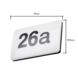 Rouen LED Outdoor Door Light with Numbers and Sensor, Black and White - thumbnail 9