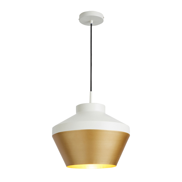 Lexi Ceiling Pendant, Ivory & Brass - image 1