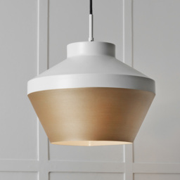Lexi Ceiling Pendant, Ivory & Brass - thumbnail 3