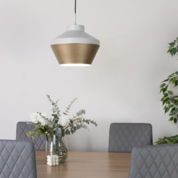 Lexi Ceiling Pendant, Ivory & Brass - thumbnail 4