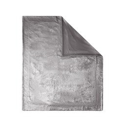 Crushed Velvet Throw, Silver - thumbnail 3