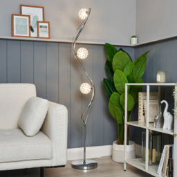 Orianna Floor Lamp, Chrome - thumbnail 3
