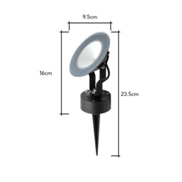 Tierney 12 Watt Outdoor LED Spike, Spot or Wall Light, Black - thumbnail 9