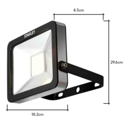 Stanley Zurich Outdoor 20 Watt LED Flood Light, Cool White, Black - thumbnail 9